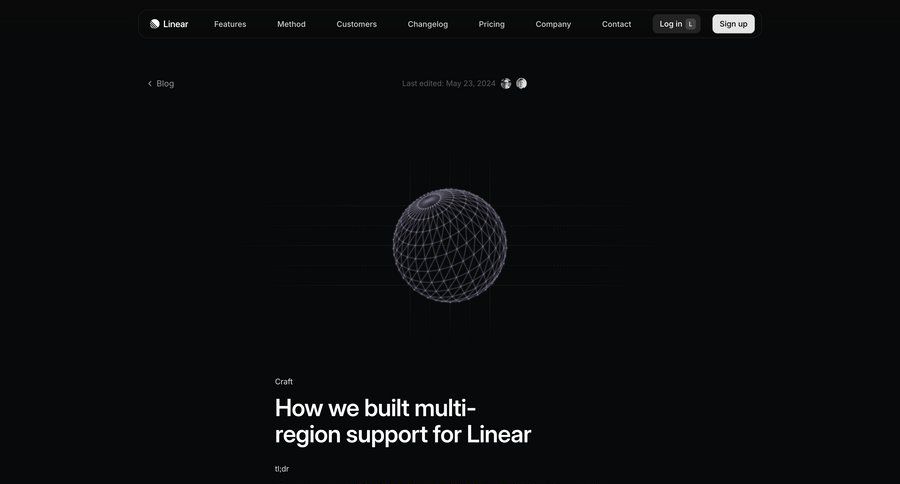 Linear
			 audit log changelog time selector timezone selector ui page example