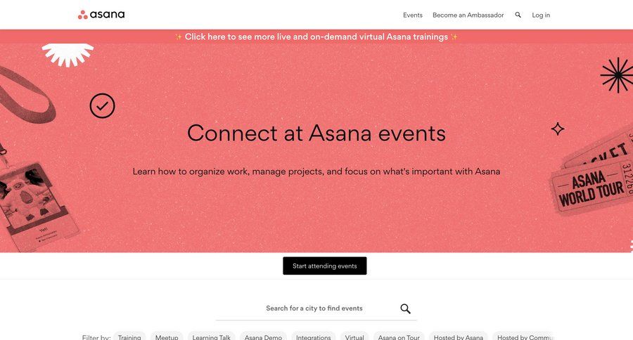 Asana
			events manage links trainings cards ui ui page example