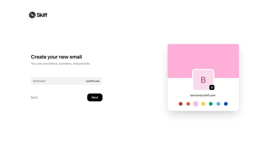 Skiff
				onboarding page example