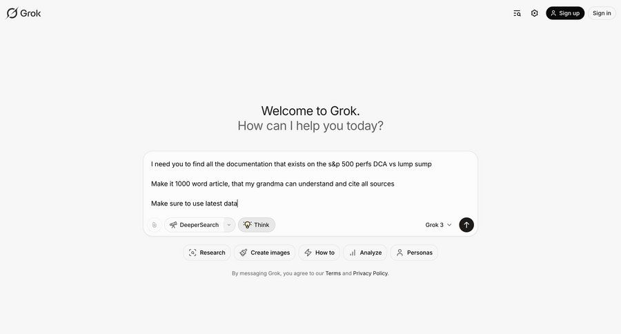 Grok
			 artificial intelligence onboarding ai assistance natural language processing communication chat messages chat interface conversational suggestion ui page example