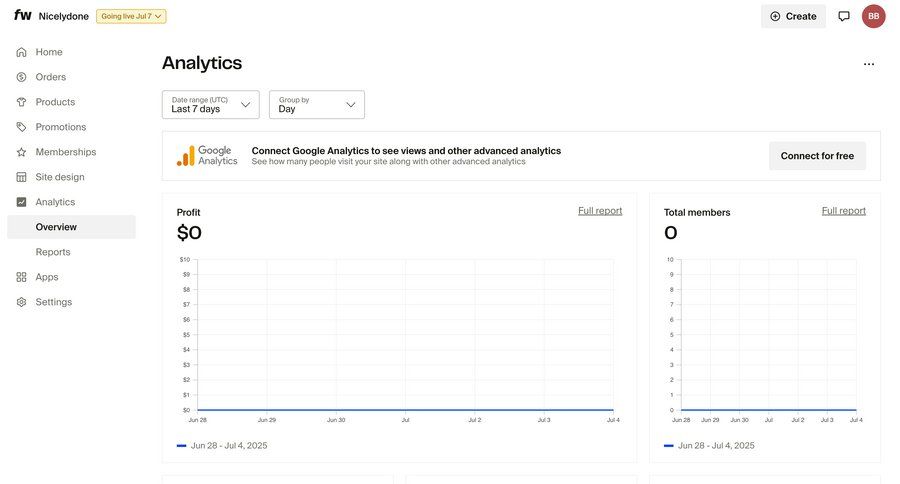 Fourthwall
			 settings e-commerce dashboard grid analytics dashboard data analysis sidebar data visualization monitoring table analytics ui page example