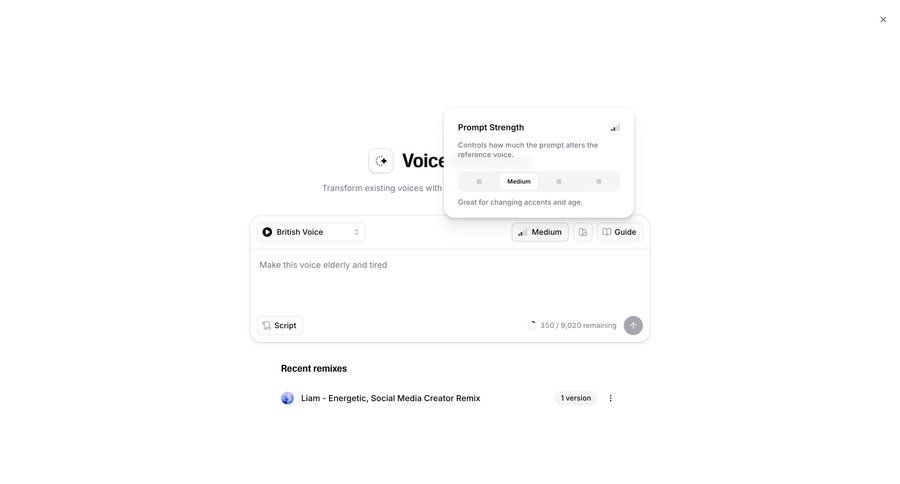 Elevenlabs
				create ui page example