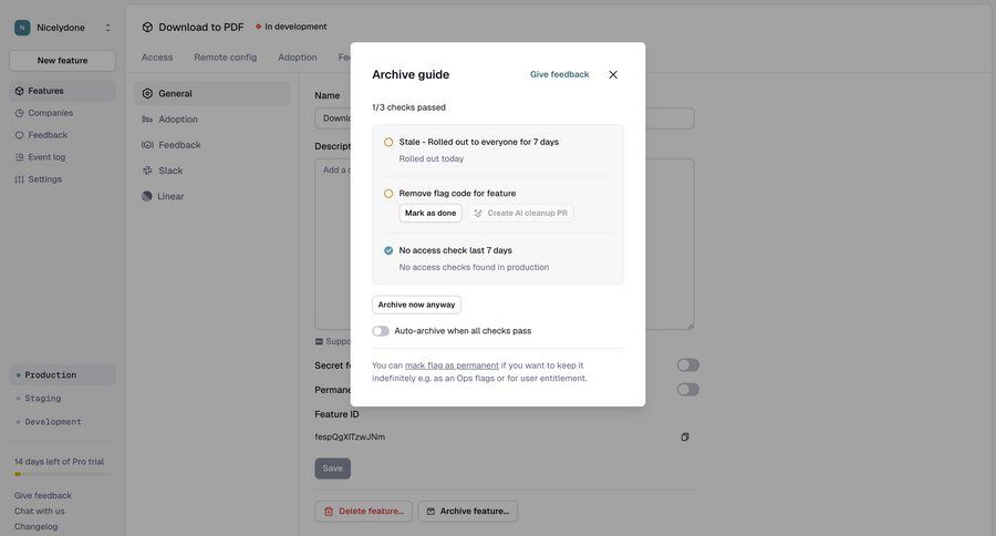 Reflag
			settings modal & popover actions settings form access control ui page example