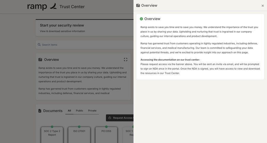 Ramp
			modal & popover documentation security settings modal finance security doc docs download report ui page example