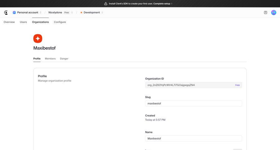 Clerk
			 configuration settings user management account management form user settings organization management profile management upload image user permissions radio group user profile user modern permissions organization settings ui page example