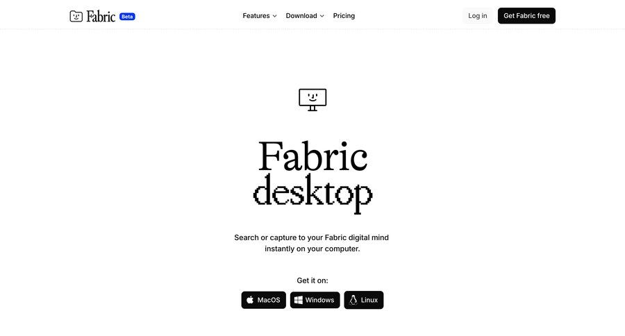 Fabric
				product page ui page example