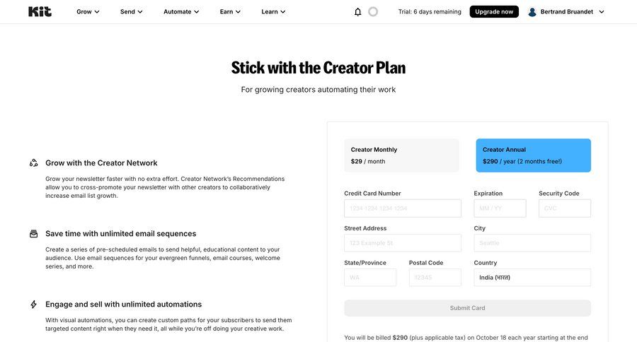 Kit
			 form account setup account settings subscription management plan comparison minimalist design trial checkout free plan free templates pay payment options product packages checkout screen payment page modern pay bill payment confirmation payment processing ui page example