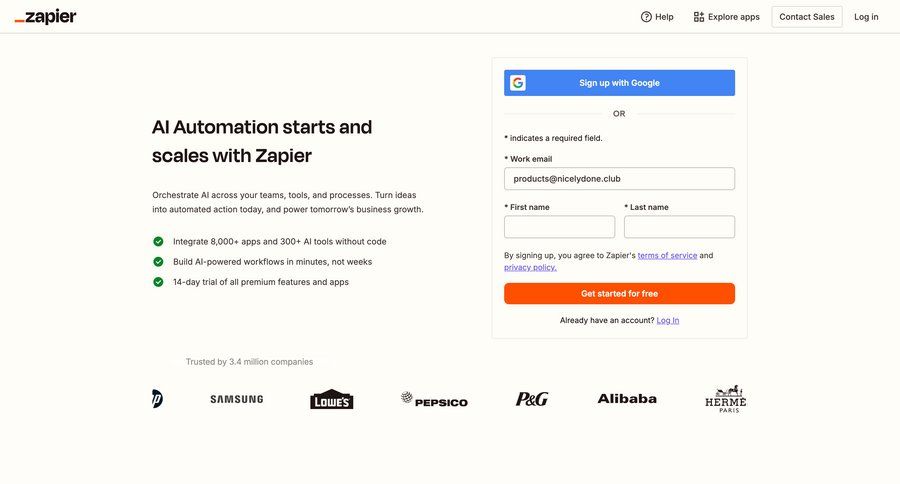 Zapier
			     ux ui design