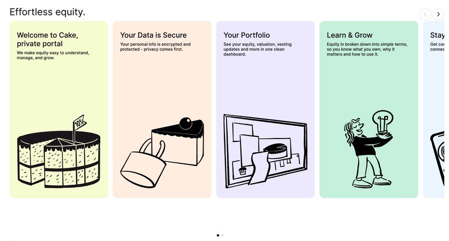 Cake
			 finance ui page example