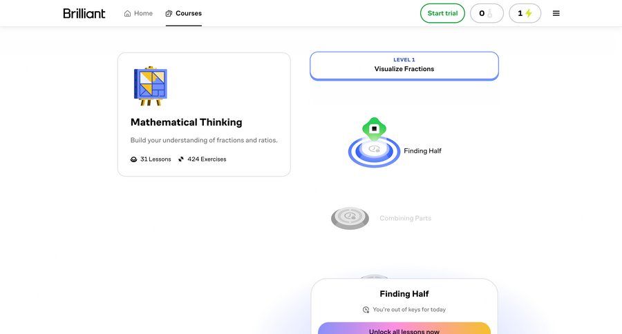 Brillant
			 content hierarchy paywall ui page example