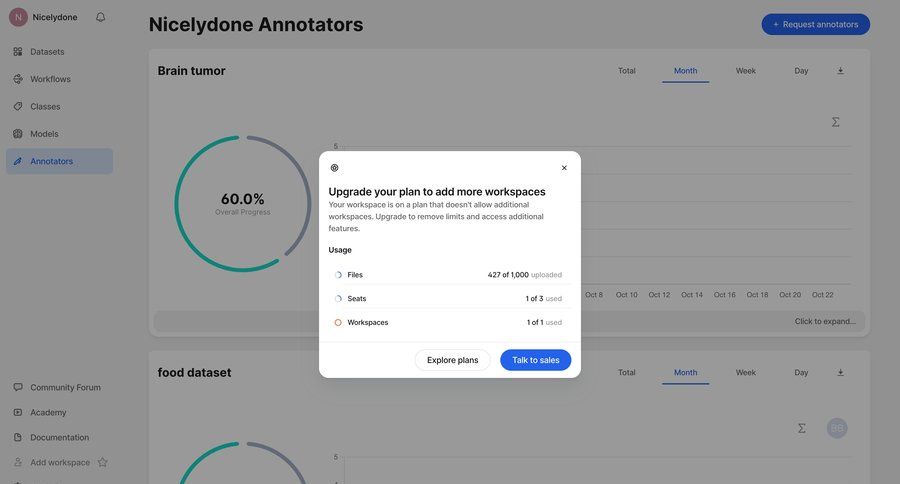 V7
			 modal screen dashboard sidebar navigation project management artificial intelligence grid progress indicator subscription management progress tracking machine learning upgrade modal sidebar pay monitoring progress paywall progress bar ui page example