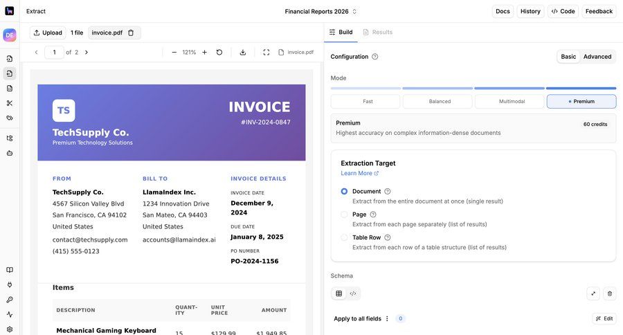 Llamaindex
			 data pipeline ui page example