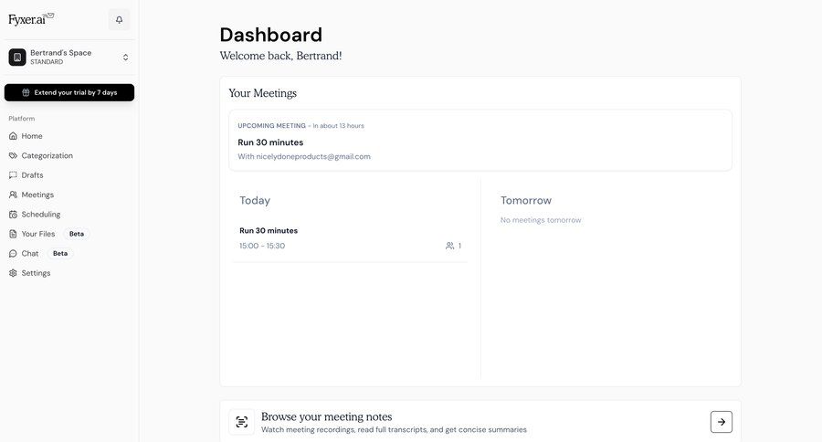 Fyxer
			 dashboard overview ui page example