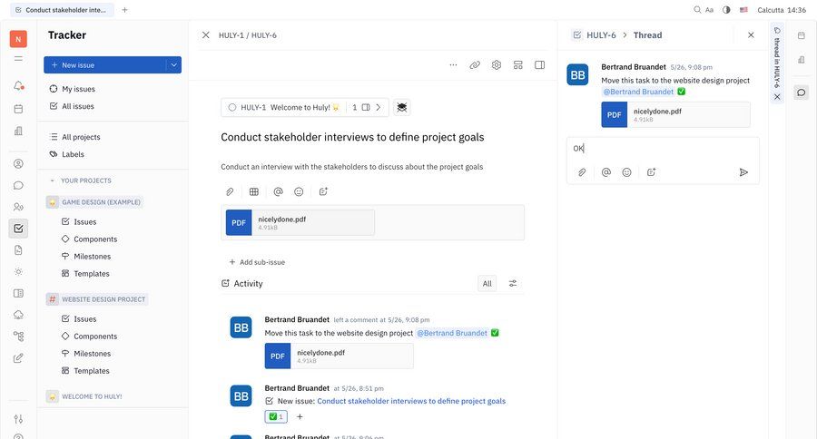 Huly
				detail page ui page example