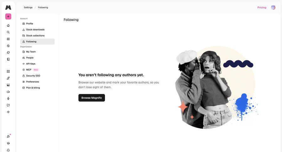 Magnific
			followers & following user profile ui page example