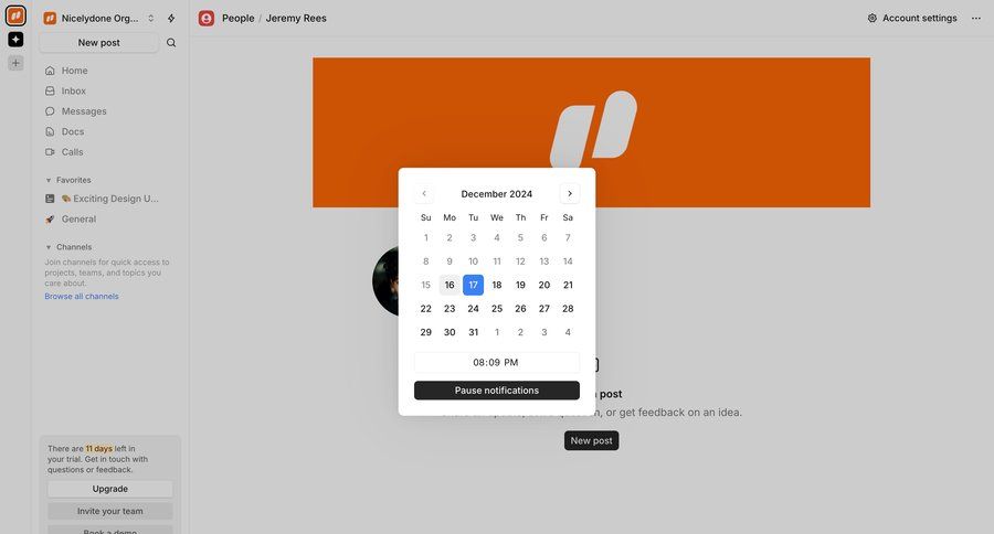Campsite
			 collaboration dashboard sidebar navigation notification management sidebar date picker datepicker chonology time picker communication quick actions time selector notification settings ui page example