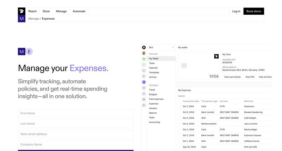 Bird
				form ui page example
