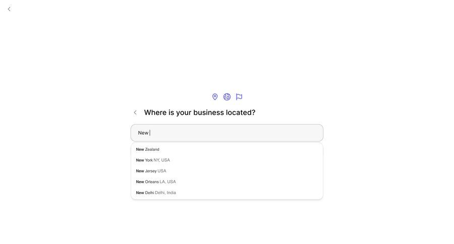 Durable
				onboarding ui page example