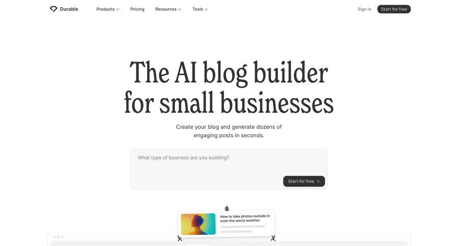 Durable
				feature ui page example