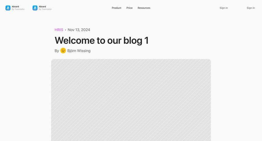 Aboard
			 blog post ui page example