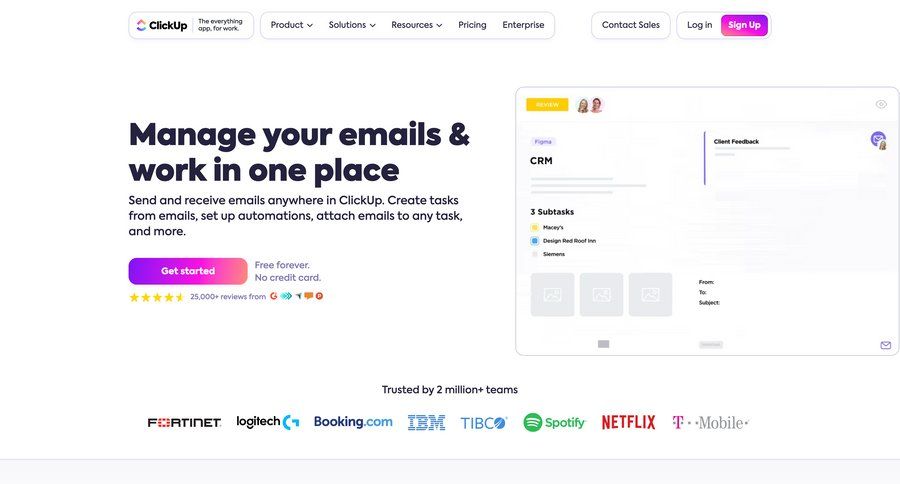 ClickUp
			 send invitation features management call recording features ui page example