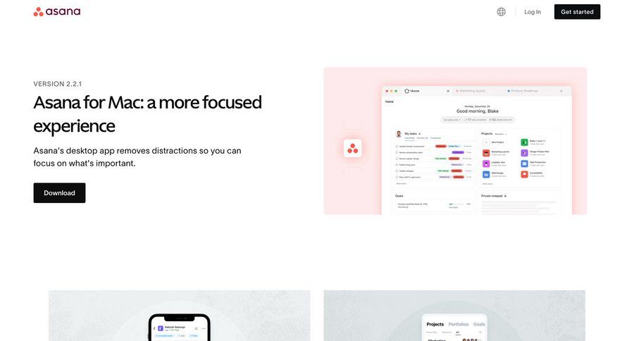 Asana
			application download desktop download mobile accordion download report order tracking ui page example