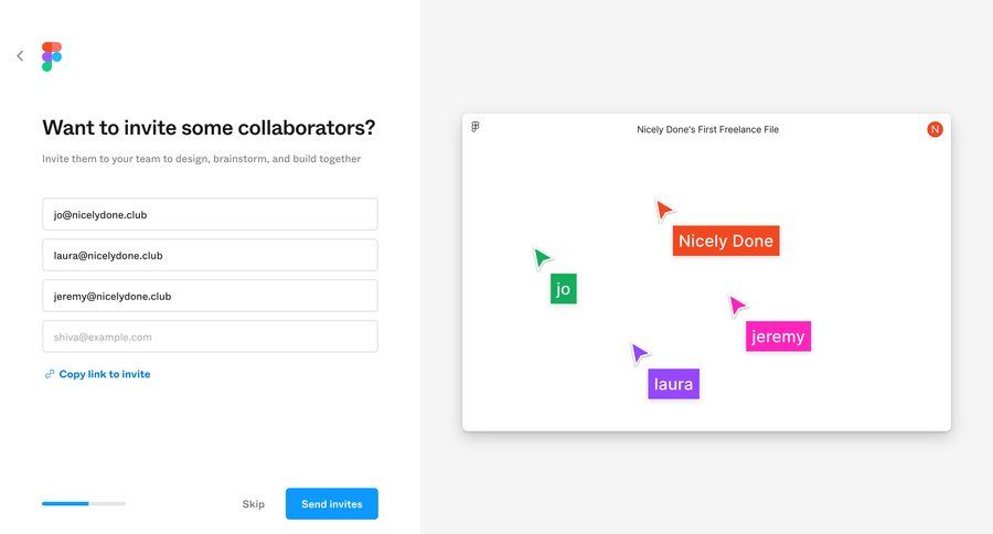Figma
				onboarding page example