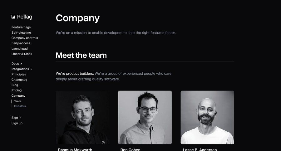 Reflag
				team ui page example