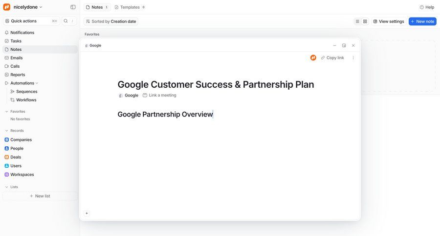Attio
			 document editing trial banner ui page example
