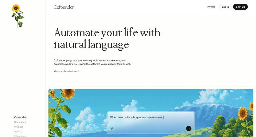 Cofounder screen example