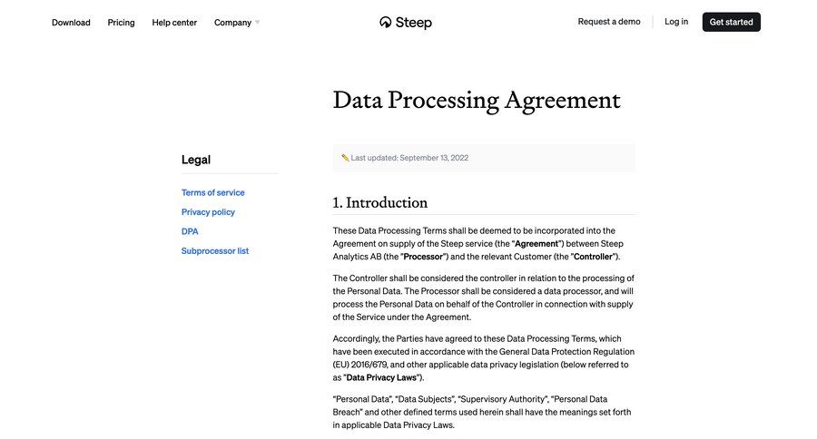 Steep
			 doc docs download report ui page example
