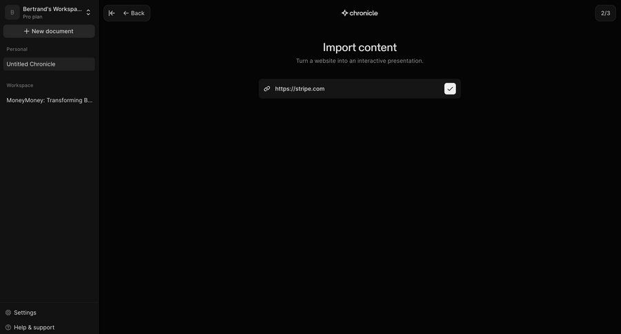 Chronicle
			 onboarding form import wizard ui page example