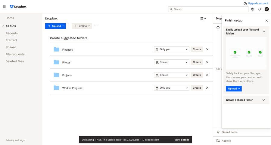 Dropbox
			               ux ui design