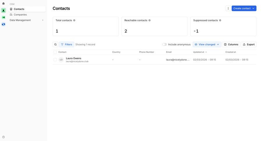 Bird
			 data export ui page example