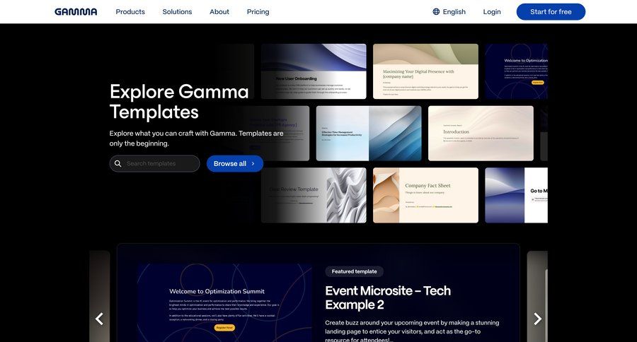 Gamma
				templates ui page example