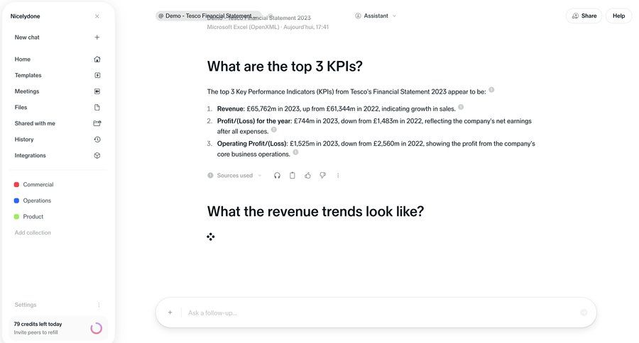 Sana
			 user settings finance financial reporting conversational interface call intelligence sidebar insight information page chat navigation menu menu chat interface ui page example