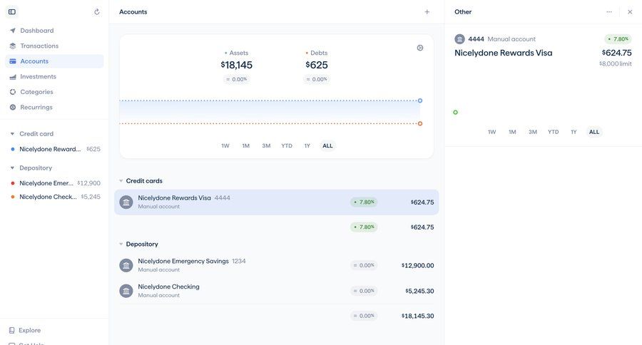 Copilot
			 expense management ui page example