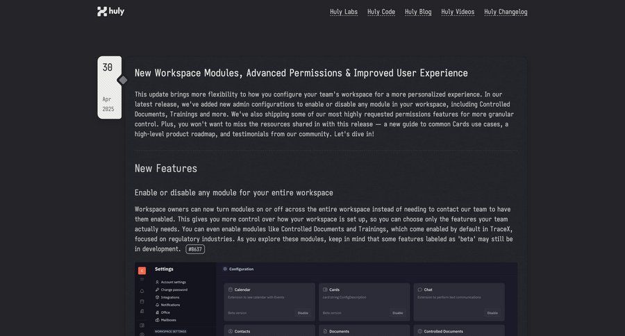 Huly
				article ui page example