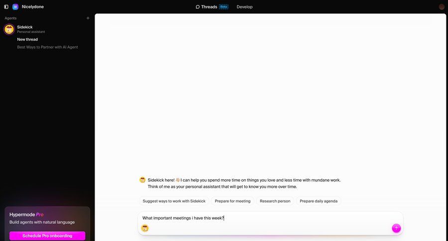 Hypermode
			 artificial intelligence onboarding communication chat chat interface suggestion ui page example