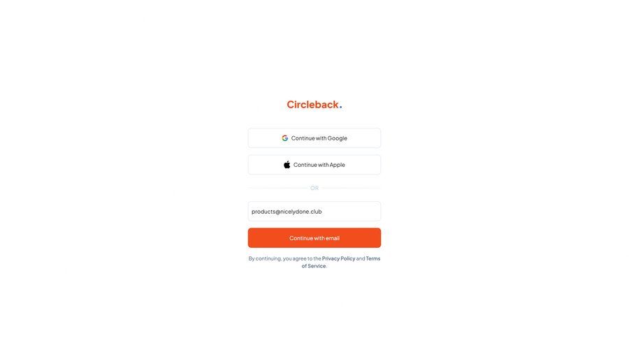 Circleback
			     ux ui design