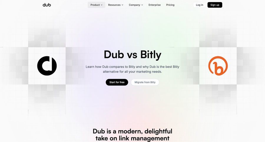 Dub
			 features management features comparison page vs alternatives ui page example