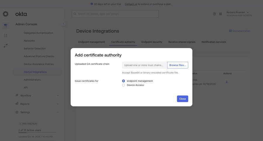 Okta
			 file upload modal ui page example
