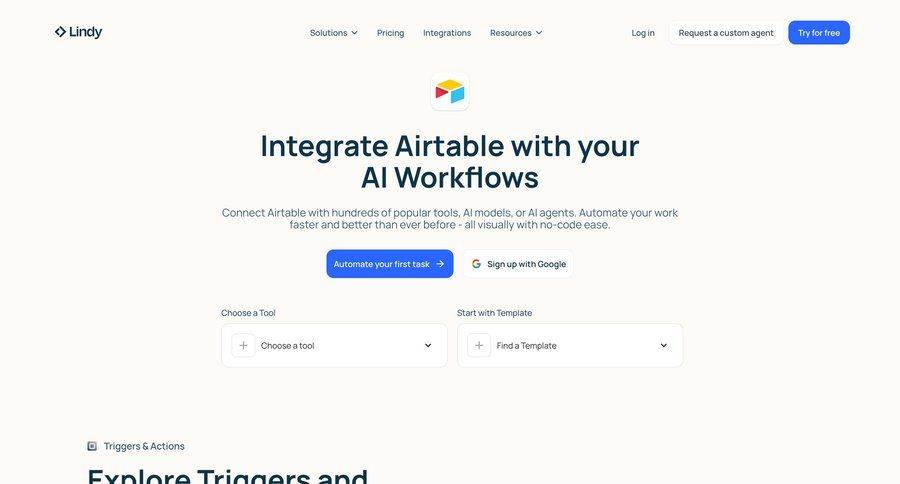 Lindy
				integrations ui page example