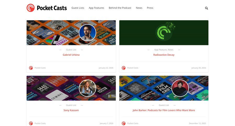 Pocket Casts
				blog ui page example
