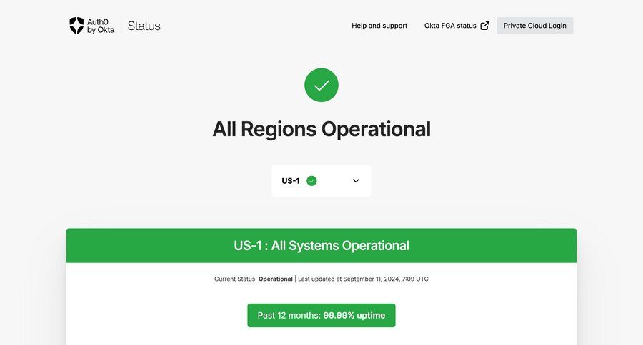 Auth0
			system status progress bar ui page example