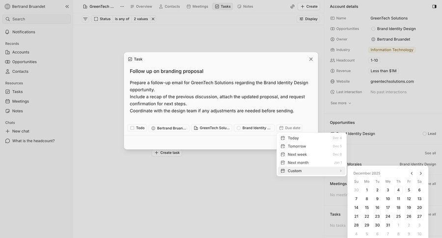 Lightfield
			 task management b2b saas ui page example