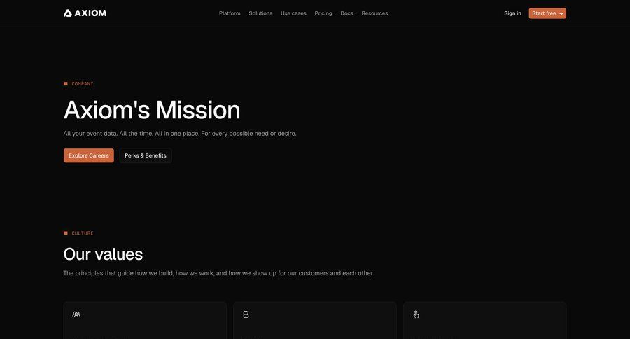 Axiom
				company ui page example