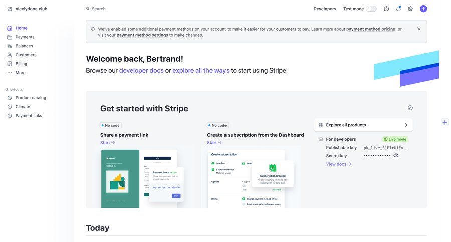 Stripe
			home team management e-commerce dashboard sidebar navigation account management onboarding subscription management payment method sidebar alert menu modern payment processing ui page example