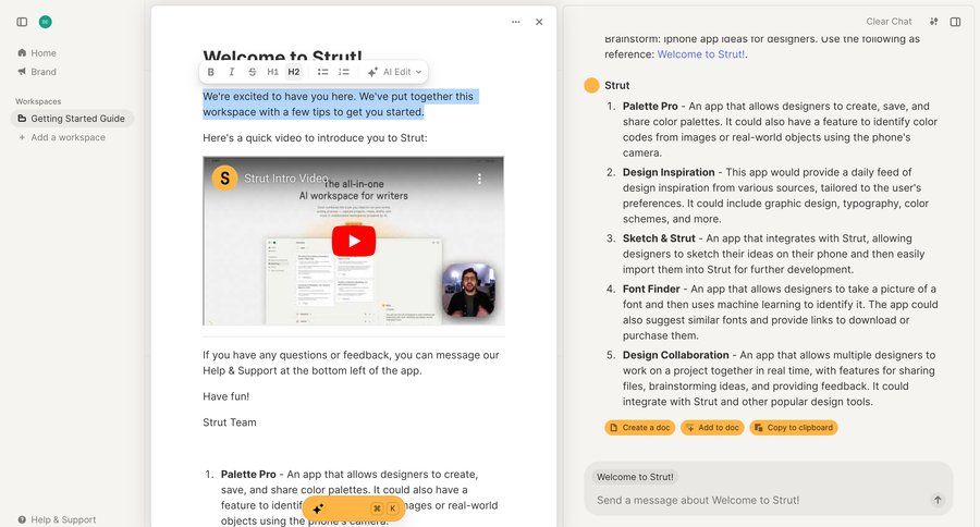 Strut
			               ux ui design