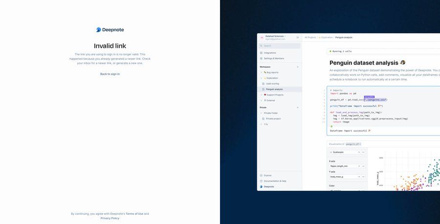 Deepnote
				signin page example